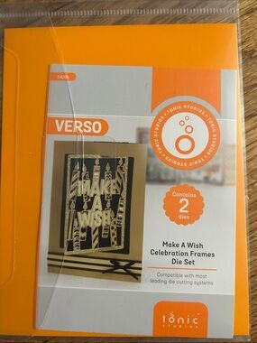 Tonic Studios Verso Make A Wish Celebration Frames Die Set - Orange